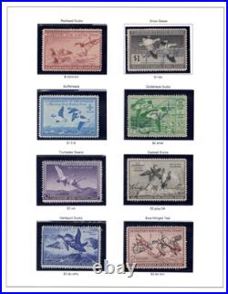 Us 1935-1978 Collection Of 43 Duck Hunting Stamps, Mostly Used, Some Unsigned