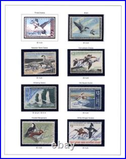 Us 1935-1978 Collection Of 43 Duck Hunting Stamps, Mostly Used, Some Unsigned