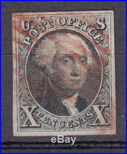 Us #2 Xf Used Red Gridd Cancel Scv $1300