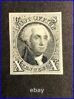 Us #4 Used 4 Margin Outstanding Stamp With 2 Certs Sound Stamp
