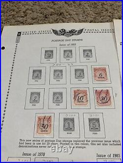Us Postage Due Lot On Minkus Album Pages High Denom Included
