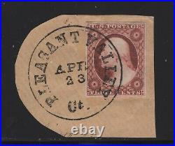 Us Sc#11a - Used - Superb Stamp On Piece Pleasant Valley, Ct