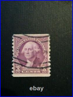 Usa stamp Postage 3 cent G. Washington non perforato in alto e basso annullo part