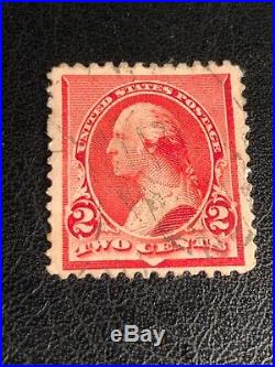 Used 2 Cent US Postage Stamp George Washington Red