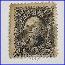 Used Stamp United States 12 C Black 1861 Washington