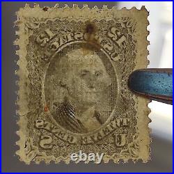 Used Stamp United States 12 C Black 1861 Washington