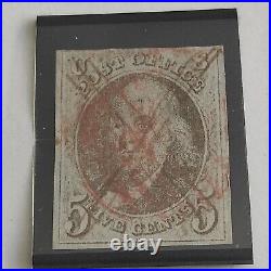 Used Stamp United States 1847 5C Red Brown