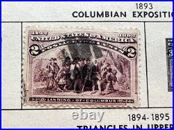Used United States 2 cents Brown stamp Colombian Exposition 1893