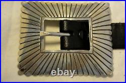 VINCENT JAMES PLATERO Navajo 13 stamped pc CONCHO BELT buckle Sterling Silver