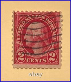 VINTAGE George Washington Red 1923 2 Cent Stamp USED
