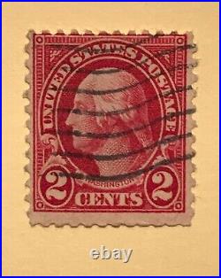 VINTAGE George Washington Red 1923 2 Cent Stamp USED