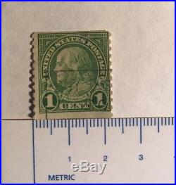 VTG Vertical PERT. Franklin 1 CENT U. S. Postage Stamp Green Canceled (Buy US)