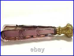 VTG Victorian Wax Seal Stamp with Amethyst Glass GOLD FILLED Initial D Antique