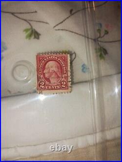 Very Rare 1929-1934 George Washington 2 Cent Stamp Red. Rare. EXM-MINT