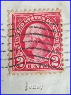 Very Rare George Washington 2 Cent Stamp. Used. U. S stamp. Red