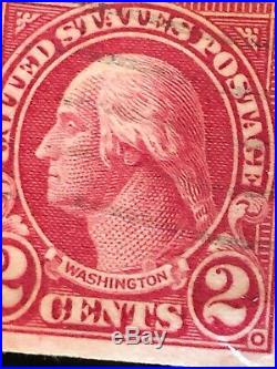 Very Rare George Washington Red 2 Cent Stamp Excellent Condition