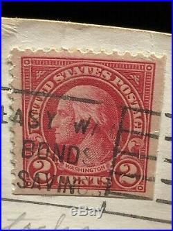 Very Rare George Washington Red 2 Cent US Postage Stamp