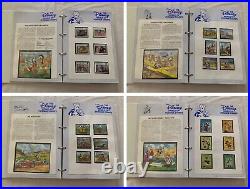 Vintage 1980's The Disney World of Postage Stamps Collection 389 Stamps + Album