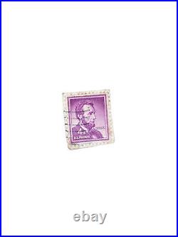Vintage Abraham Lincoln Stamp 4 Cent US Vintage Violet United State Postage