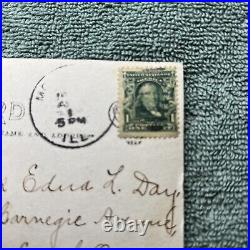 Vintage Benjamin Franklin 1 One Cent Green Stamp Post Card X2