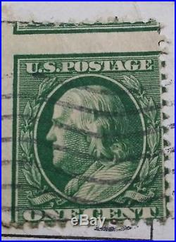 Vintage Collectible 1gem Cent Green Ben Franklin Print, Double Line Error, Rare