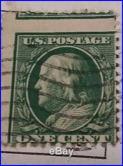 Vintage Collectible 1gem Cent Green Ben Franklin Print, Double Line Error, Rare