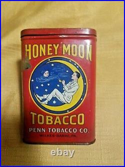 Vintage HONEY MOON Tobacco Tin withTax Stamp