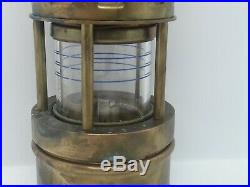 Vintage Koehler 289-1A Solid Brass Coal Mining Flame Safety Lamp-Nice Condition