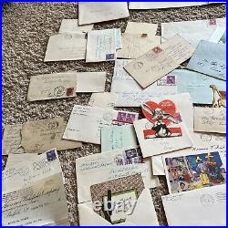 Vintage Lot Of Us Covers With Contents Valentines Day Card, Letters, Invites Etc