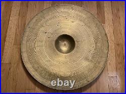 Vintage Mid 50s 22 A Zildjian Block Stamp Thin Ride Cymbal 2345 grams