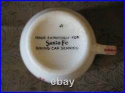 Vintage Mimbreno Santa Fe Railroad Dining Car Coffee Demi Cup Full Back Stamp