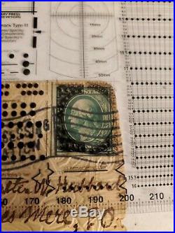 Vintage Post stamps One Cent Benjamin Franklin Rare Two side NO Perforations