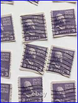 Vintage Rare 1932 Violet Thomas Jefferson 3 Cent US Postage Stamp lot 50 Piece