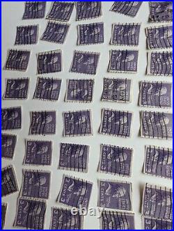 Vintage Rare 1932 Violet Thomas Jefferson 3 Cent US Postage Stamp lot 50 Piece