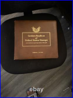 Vintage Rare GOLDEN REPLICAS OF UNITED STATES STAMPS 38 Total GOLD Stamps 1980s Vintage Rare GOLDEN REPLICAS OF UNITED STATES STAMPS 38 Total GOLD Stamps 1980s