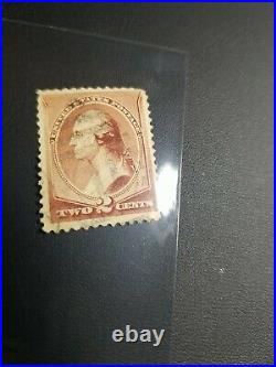 Vintage Red Brown George Washington 2 Cent United States Postage Stamp RARE