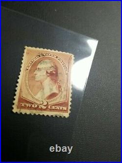 Vintage Red Brown George Washington 2 Cent United States Postage Stamp RARE