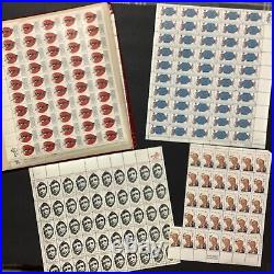 Vintage USA Postage Stamps 20 Full Sheets & Many Partial Please See Pictures