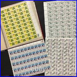 Vintage USA Postage Stamps 20 Full Sheets & Many Partial Please See Pictures