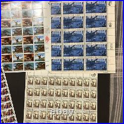 Vintage USA Postage Stamps 20 Full Sheets & Many Partial Please See Pictures