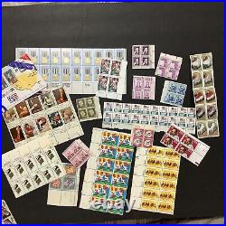 Vintage USA Postage Stamps 20 Full Sheets & Many Partial Please See Pictures