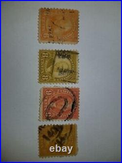 Vintage us postage stamps used lot of 4