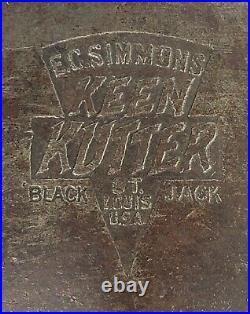 Vtg EC Simmons Keen Kutter Black Jack Double Bit Axe Head Great Stamp