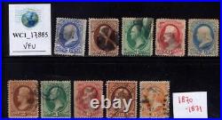 WC1 17885. UNITED STATES. High value group of 1870-1871 stamps. Used