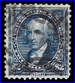 WCstamps U. S. Scott #262 / $1,250 $2 Bright Blue, Used, VF-XF