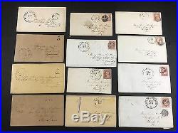 WILMINGTON DE 114 Stampless Folded SFL Old Stamps Antique Letter Lot Collection