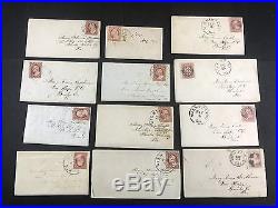 WILMINGTON DE 114 Stampless Folded SFL Old Stamps Antique Letter Lot Collection