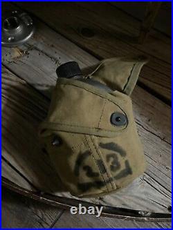 WW11 Marine Corp. Canteen Cross straps Can Cup Pouch 1944 Stamped Depot
