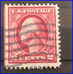 Washington 2 cents, Red Line, Rare, used USA stamp