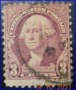 Washington 3 Cent Stamp Purple